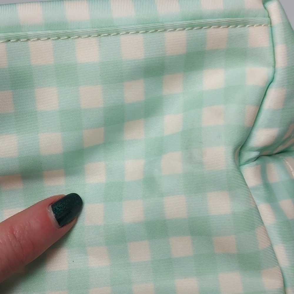 Stoney Clover Lane Ruffle Tote Bag Mint Chip Gingham - Picture 15 of 16